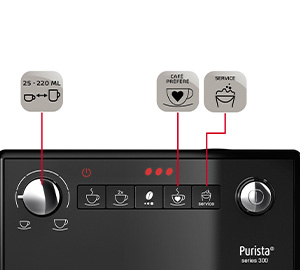 Expresso broyeur Melitta Purista Noir mat design