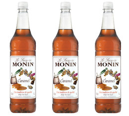 Monin Sirup Karamell – Plastikflasche – 3 x 1 l für Geschäftskunden