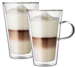 Bodum Canteen Glas doppelwandig mit Henkel 400 ml x 2