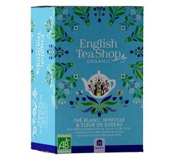 Weißer Tee Holunderblüten und Heidelbeeren Bio - 20 Teebeutel - English Tea Shop