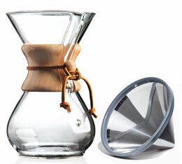 Chemex Kaffeebereiter 6 Tassen mit Dauerfilter Able Kone