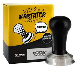 Tamper 58,6 mm mit Präzisionsgriff aus schwarzem Holz - Baristator 