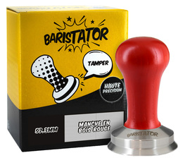 Tamper 57,3 mm mit Präzisions-Holzgriff rot - Baristator