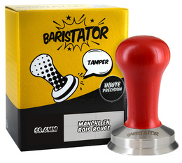 Präzisions-Tamper 58,6 mm roter Holzgriff - Baristator