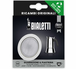 Bialetti - 1 Dichtungsring + Filterplatte für Espressokocher Induktion 10 Tassen