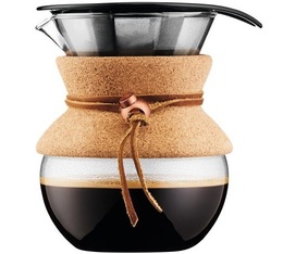 Bodum Pour-Over-Kaffeebereiter Kork und Leder - 4 Tassen