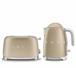 Frühstücksset Toaster TSF01CHMEU und Wasserkocher KLF03CHMEU Mattgold - SMEG