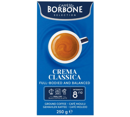 CAFFE BORBONE - Crema Classica blend - Gemahlener Kaffee - 250g