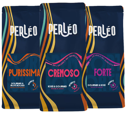 Perléo - Kaffeebohnen - Bestseller-Auswahl, dunkle Röstung - 3 x 1 kg