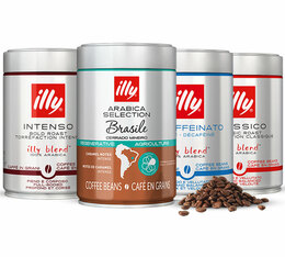 Illy Kaffeebohnen Probierset 100% Arabica 4 x 250g