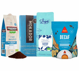 Gemahlener Kaffee – Probierpaket mit entkoffeinierten Kaffeesorten 970 g - MAXICOFFEE