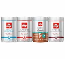 Illy Kaffeebohnen Probierset 100% Arabica 4 x 250g