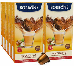 CAFFE BORBONE - Nocciolino - kompatibel mit Nespresso® - 100 Kapseln