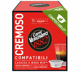 Caffè Vergnano - Cremoso - kompostierbare Kapseln kompatibel A Modo Mio Lavazza - 16 Kapseln