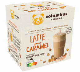12 Nescafe* Dolce Gusto* kompatible Kapseln Latte Caramel – Columbus