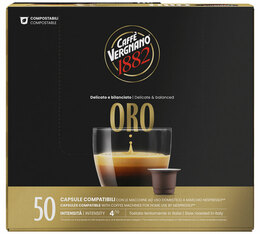 50 Nespresso* Original kompatible Kapseln Espresso Oro – CAFFÈ VERGNANO