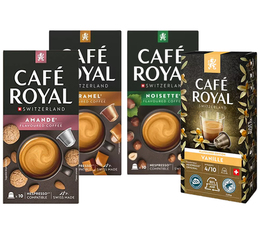 Entdeckerbox Aromatisierte Sorten – 40 Nespresso* Original kompatible Kapseln – CAFÉ ROYAL