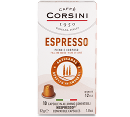 10 Nespresso* Original-kompatible Kapseln Espresso – Corsini
