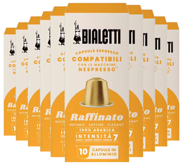 100 Nespresso* Original kompatible Kapseln Raffinato  – Bialetti 