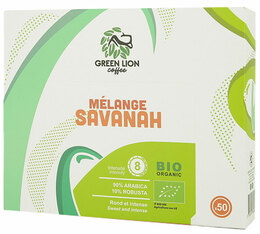 Green Lion Coffee - Le Mélange Savanah Bio Nespresso* Pro Original-kompatible Kapseln x 50