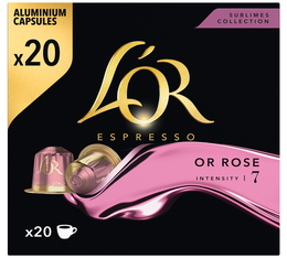 20  Nespresso* Original-kompatible Kapseln -  Espresso Gold Rose – L'Or Espresso