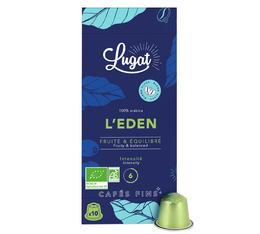 10 Nespresso* Original kompatible Kapseln L’Eden Bio – Cafés Lugat