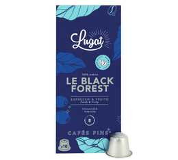 10 Nespresso* Original kompatible Kapseln Black Forest – Cafés Lugat