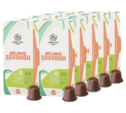 100 Nespresso* Original kompatible Kapseln Le Mélange Savannah Bio  – GREEN LION COFFEE