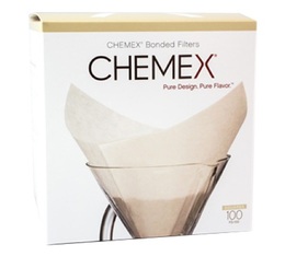 100 Filter Chemex weiß für Kaffeebereiter 6 bis 8 Tassen