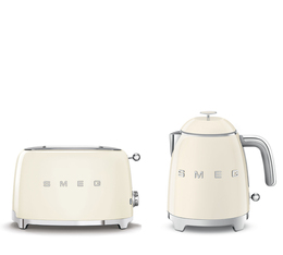 Smeg Frühstücksset - Toaster und Wasserkocher - crème