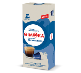10 Nespresso* Original kompatible Kapseln mild entkoffeiniert– GIMOKA