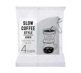 Kinto Papierfilter für Dripper 4 Tassen x 60