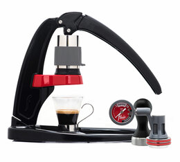 Handhebelmaschine FLAIR Espresso Classic schwarz mit Manometer-Set