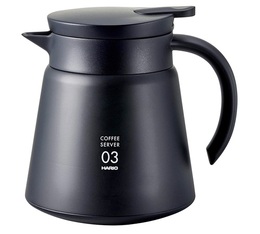 Thermoskanne V60 750 ml Edelstahl doppelwandig schwarz - HARIO
