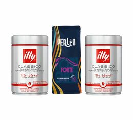 Illy Classico + Perléo Forte Kaffeebohnen (2 x 250 g + 250 g)