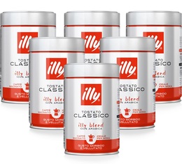 Illy - Espresso Moka - gemahlener Kaffee für Espressokocher -250 g x 6