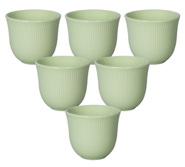 Loveramics - 6 Kaffeetassen geprägt - 250 ml Grün