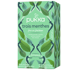 trois menthes bio pukka 20 sachets