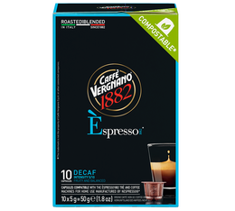 10 Nespresso* Original kompatible Kapseln Espresso Entkoffeiniert – CAFFÈ VERGNANO