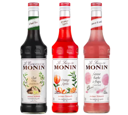Monin Set Sirup Chai-Tee / Spritz / Zuckerwatte 3 x  0,7 L