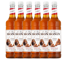 Monin Karamellsirup Plastikflaschen für Geschäftskunden  6 x 1 L