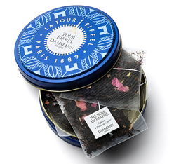 6 sachets de the tour eiffel boite metal dammann freres