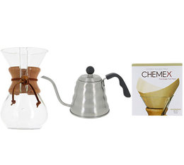 Set Chemex Nr. 2 : Chemex 6 Tassen + Kanne D-Kanta + 100 Filter