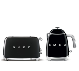 Smeg Frühstücksset - Toaster und Wasserkocher - schwarz 