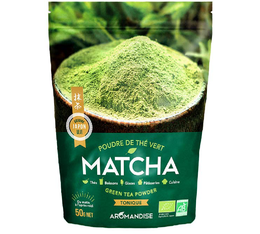 Feines bio-Matcha-Teepulver – 50 g lose – AROMANDISE