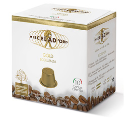 10 Nespresso* Original kompatible Kapseln Gold Excellence – MISCELA D'ORO