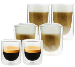 6 doppelwandige Gläser Mila 100, 250 und 350 ml - PYLANO