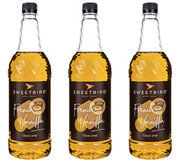 Sweetbird Sirup - Vanillegeschmack für Geschäftskunden - 3 x 1 L