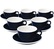 Loveramics Set mit 6 Cappuccinotassen EGG mit Untertassen denim - 200 ml