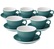 Loveramics Set mit 6 Latte-Tassen EGG mit Untertassen Teal -300 ml
